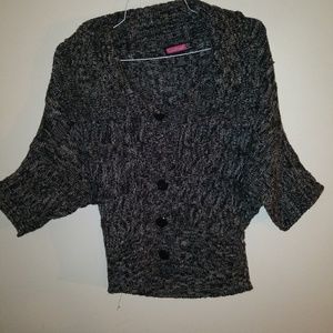 Black and white peppered sweater